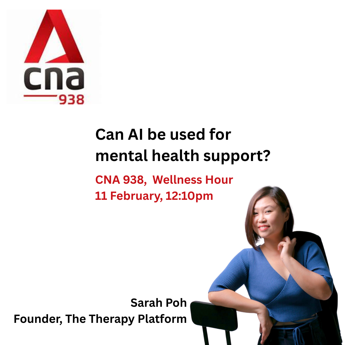 CNA938 Interview — Sarah Poh, Founder of The Therapy Platform